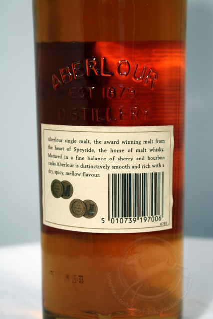 Aberlour rear detailed image of bottle