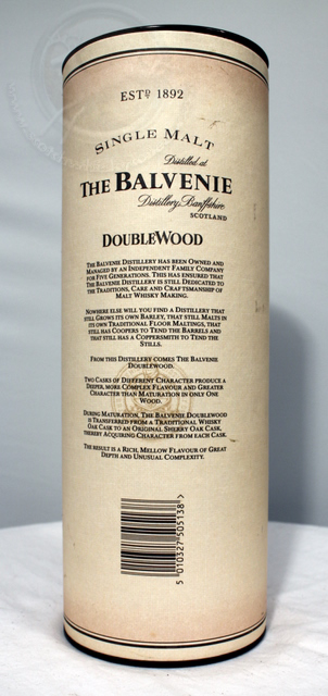Balvenie Double Wood box rear image