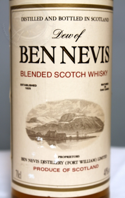 Dew of Ben Nevis front detailed image of bottle
