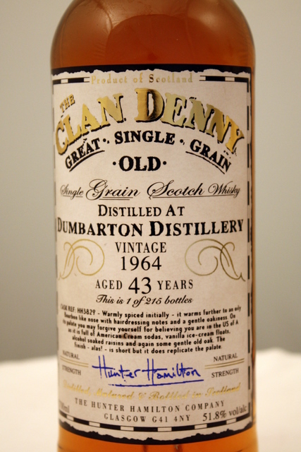 Clan Denny 1964 front detailed image of bottle