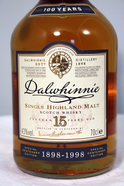Dalwhinnie Centenary Edition front detailed image of bottle
