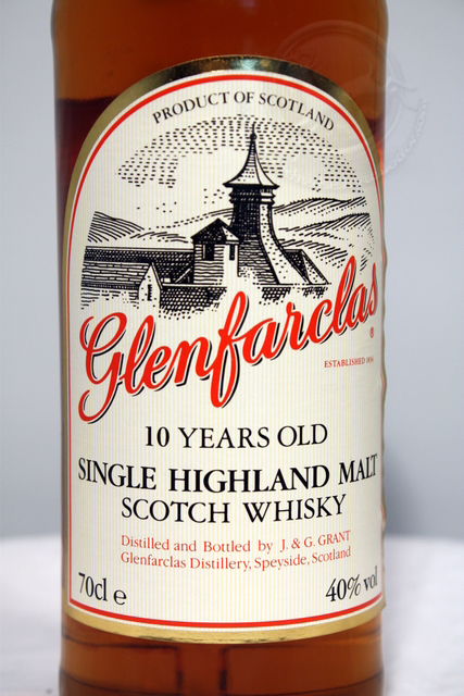 Glenfarclas front detailed image of bottle