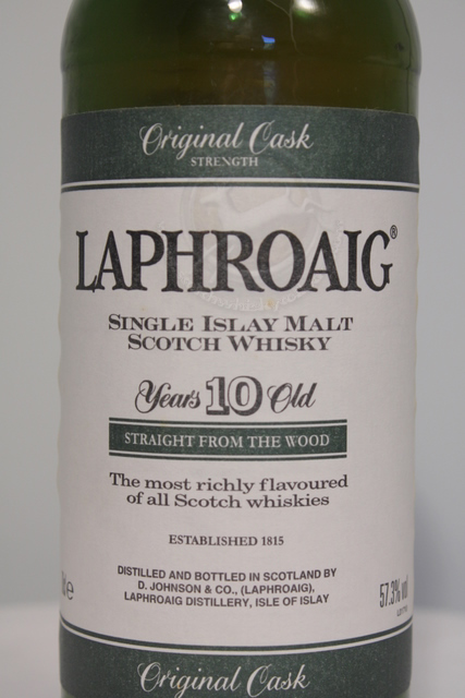 Laphroig front detailed image of bottle