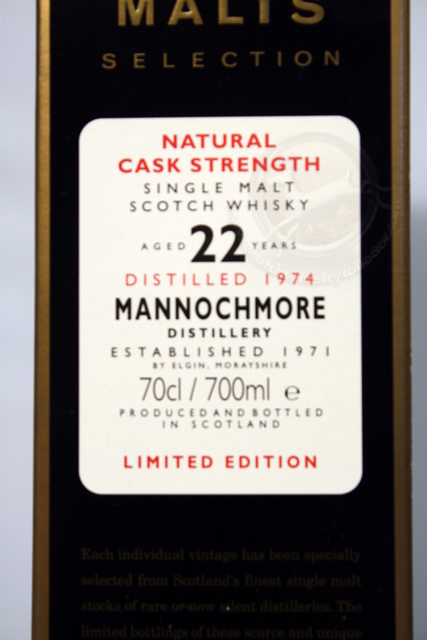 Mannochmore 1974 box front detailed image