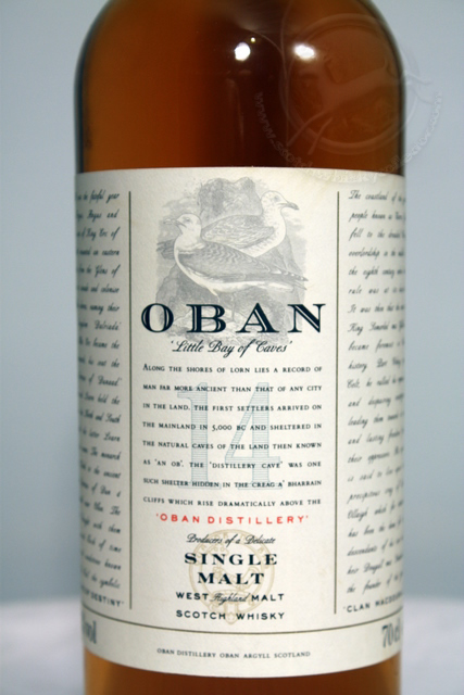 Oban front detailed image of bottle