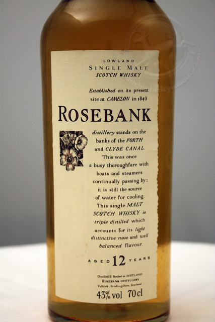 Rosebank front detailed image of bottle