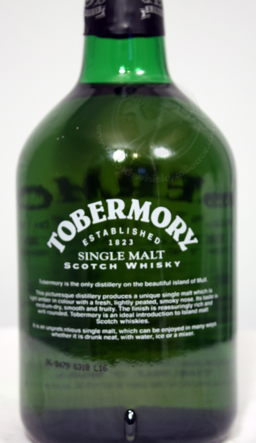 Tobermory rear detailed image of bottle