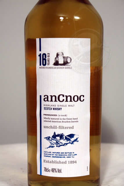 An Cnoc front detailed image of bottle