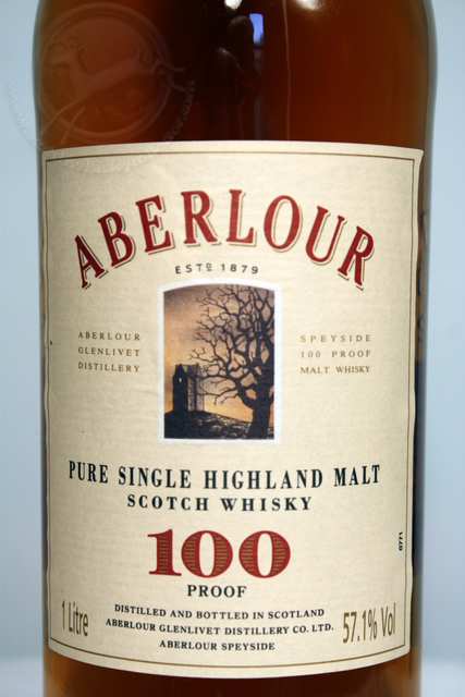Aberlour 100 Proof front detailed image of bottle