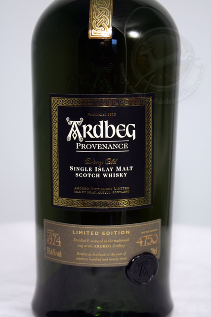 Ardbeg Provenance front detailed image of bottle