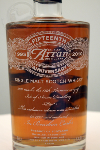 Arran 15th Anniversary front detailed image of bottle