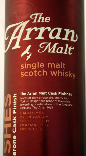 The Arran Malt Amarone Cask Finish box front detailed image