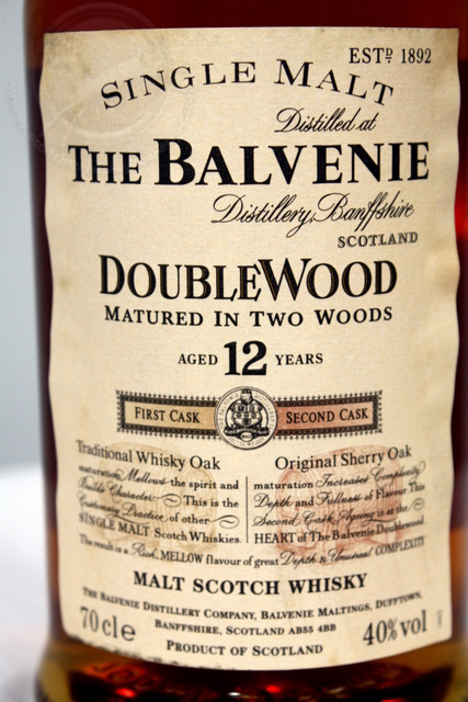 Balvenie Double Wood front detailed image of bottle