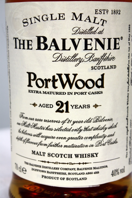 Balvenie Portwood front detailed image of bottle