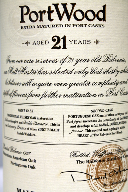 Balvenie Portwood box front detailed image