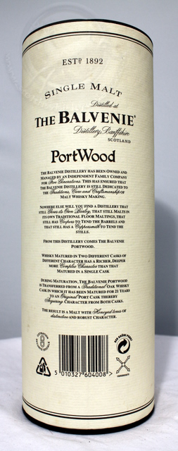 Balvenie Portwood box rear image