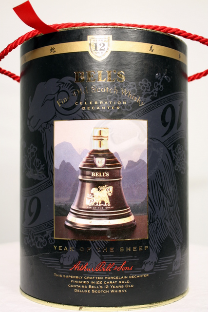 Bells Decanter : Year of the sheep 1991 box front image
