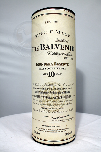 Balvenie Founders Reserve box front image