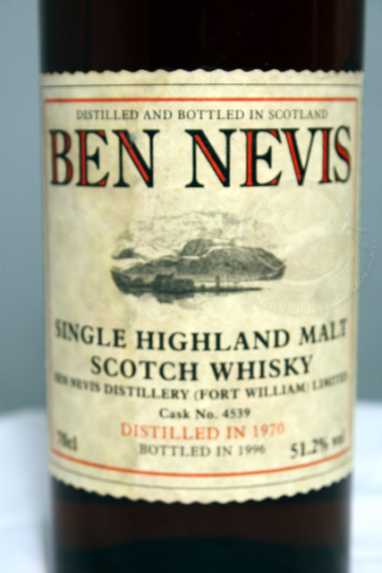 Ben Nevis 1970 front detailed image of bottle