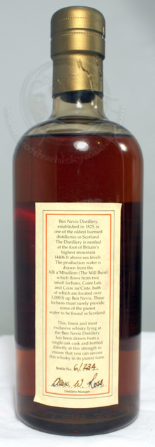 Ben Nevis 1970 image of bottle