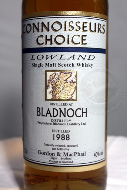 Bladnoch 1988 front detailed image of bottle