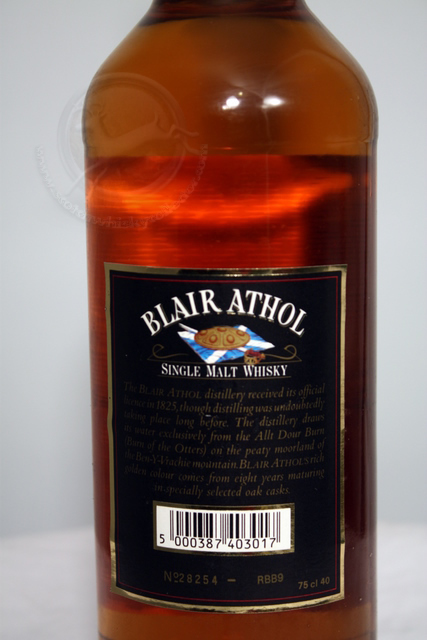Blair Athol rear detailed image of bottle