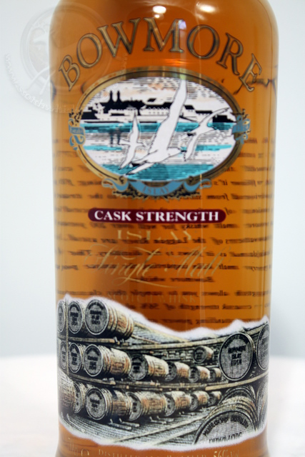 Bowmore Cask Strength front detailed image of bottle