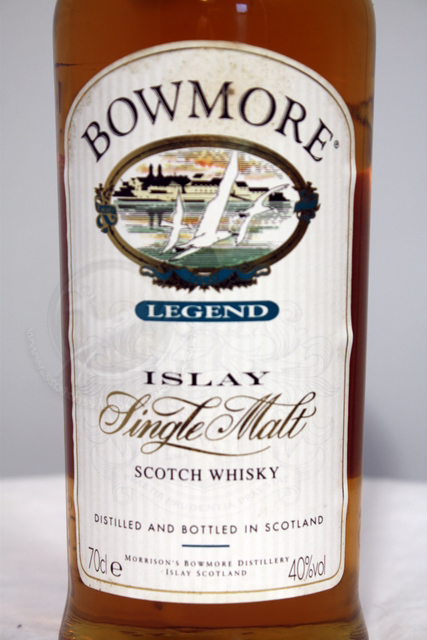Bowmore Legend front detailed image of bottle
