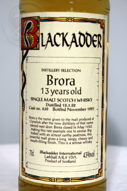 Brora 1982 front detailed image of bottle