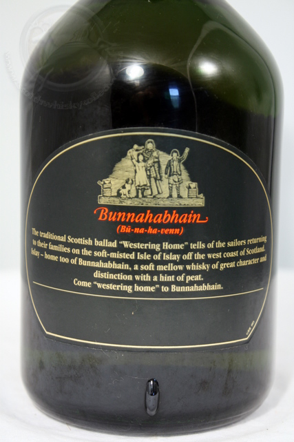 Bunnahabhain rear detailed image of bottle