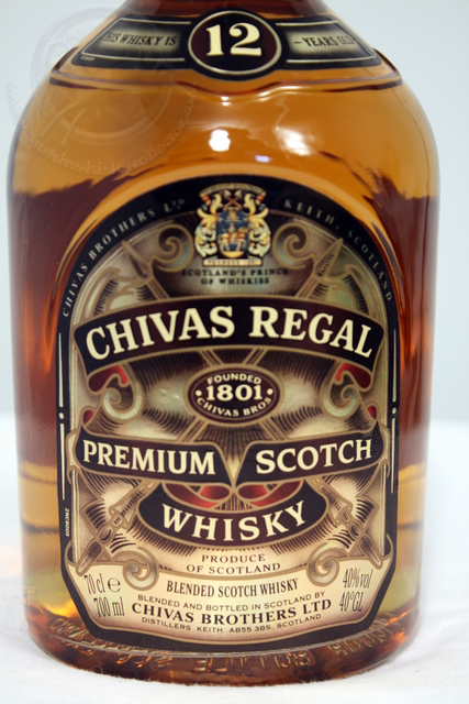 Chivas Regal front detailed image of bottle