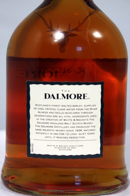 Dalmore rear detailed image of bottle