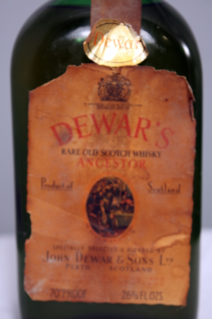 Dewars Ancestor front detailed image of bottle