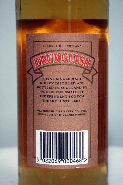 Drumguish rear detailed image of bottle