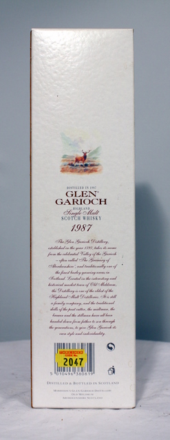 Glen Garioch 1987 box rear image
