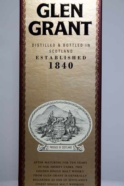 Glen Grant box front detailed image