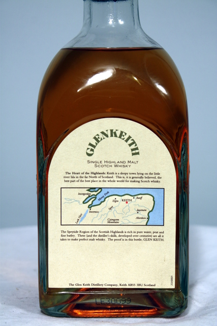 Glen Keith 1983 rear detailed image of bottle