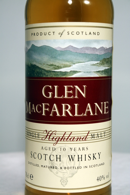 Glen MacFarlane front detailed image of bottle