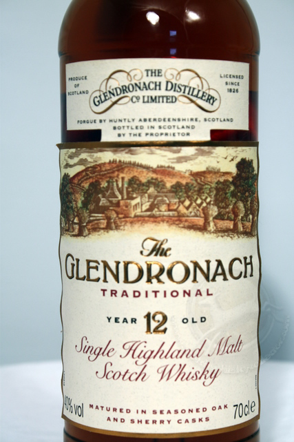 Glendronach front detailed image of bottle