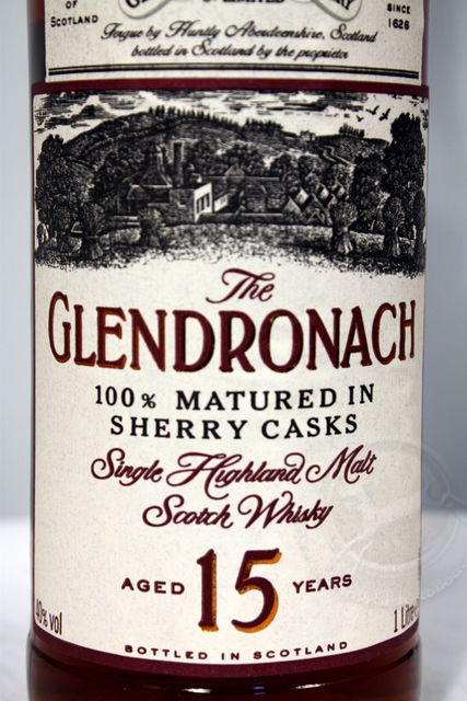 Glendronach front detailed image of bottle