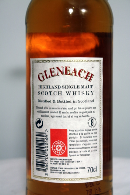Gleneach rear detailed image of bottle
