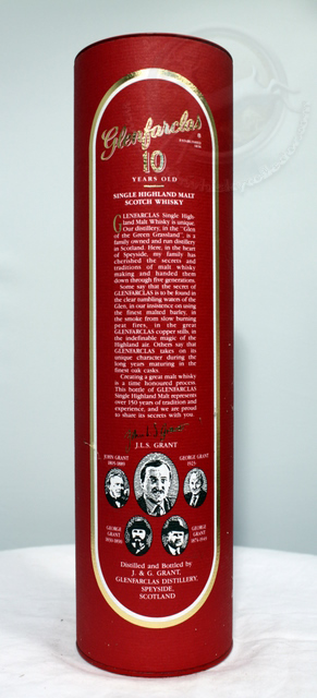 Glenfarclas box rear image