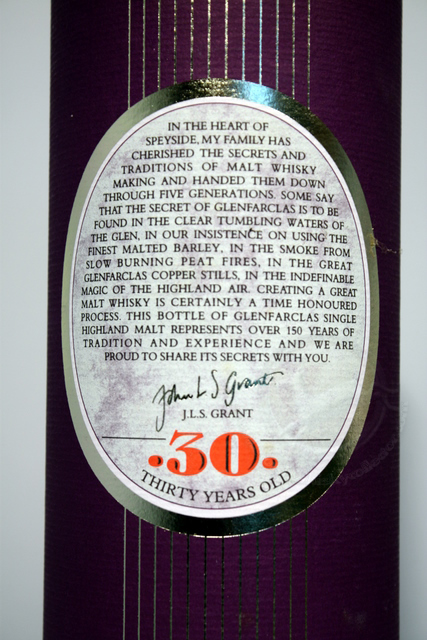 Glenfarclas box rear detailed image