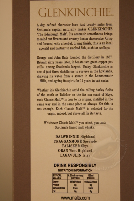 Glenkinchie 12 box rear detailed image