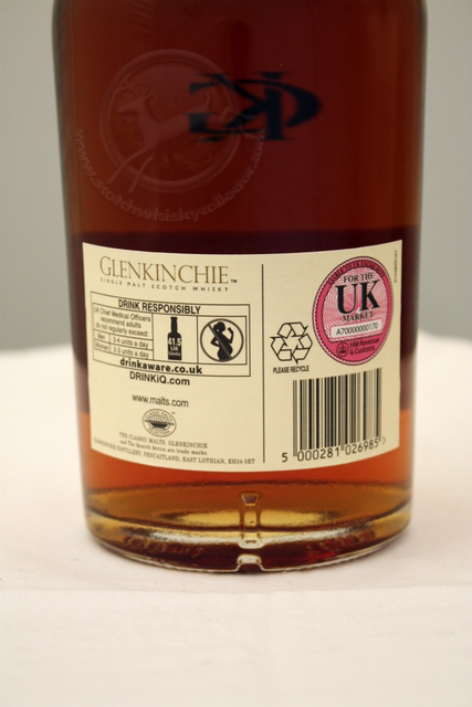 Glenkinchie Limited Edition rear detailed image of bottle
