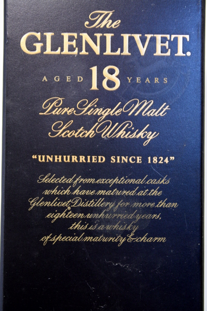 Glenlivet box front detailed image