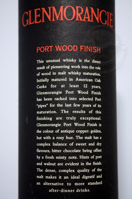 Glenmorangie Port wood box rear detailed image
