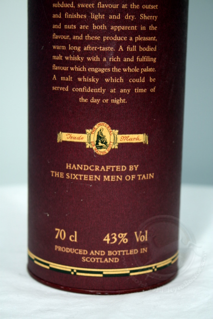 Glenmorangie Sherry Wood box rear detailed image