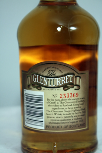 Glenturret rear detailed image of bottle