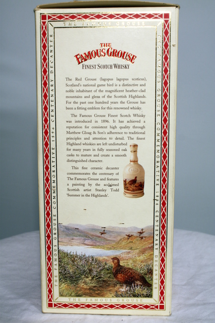 The Famous Grouse Decanter box rear image